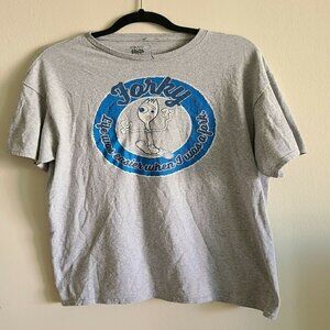 𝅺disney Gray Graphic Crew Neck T Shirt Size Large